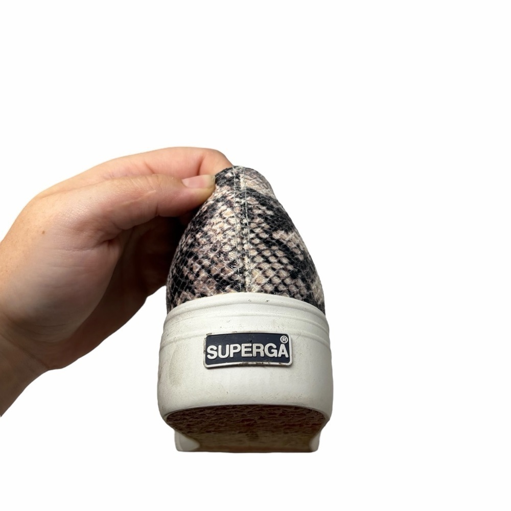 READ NWT Superga Snake Platform Sneakers Size US 8.5 - Picture 9 of 13